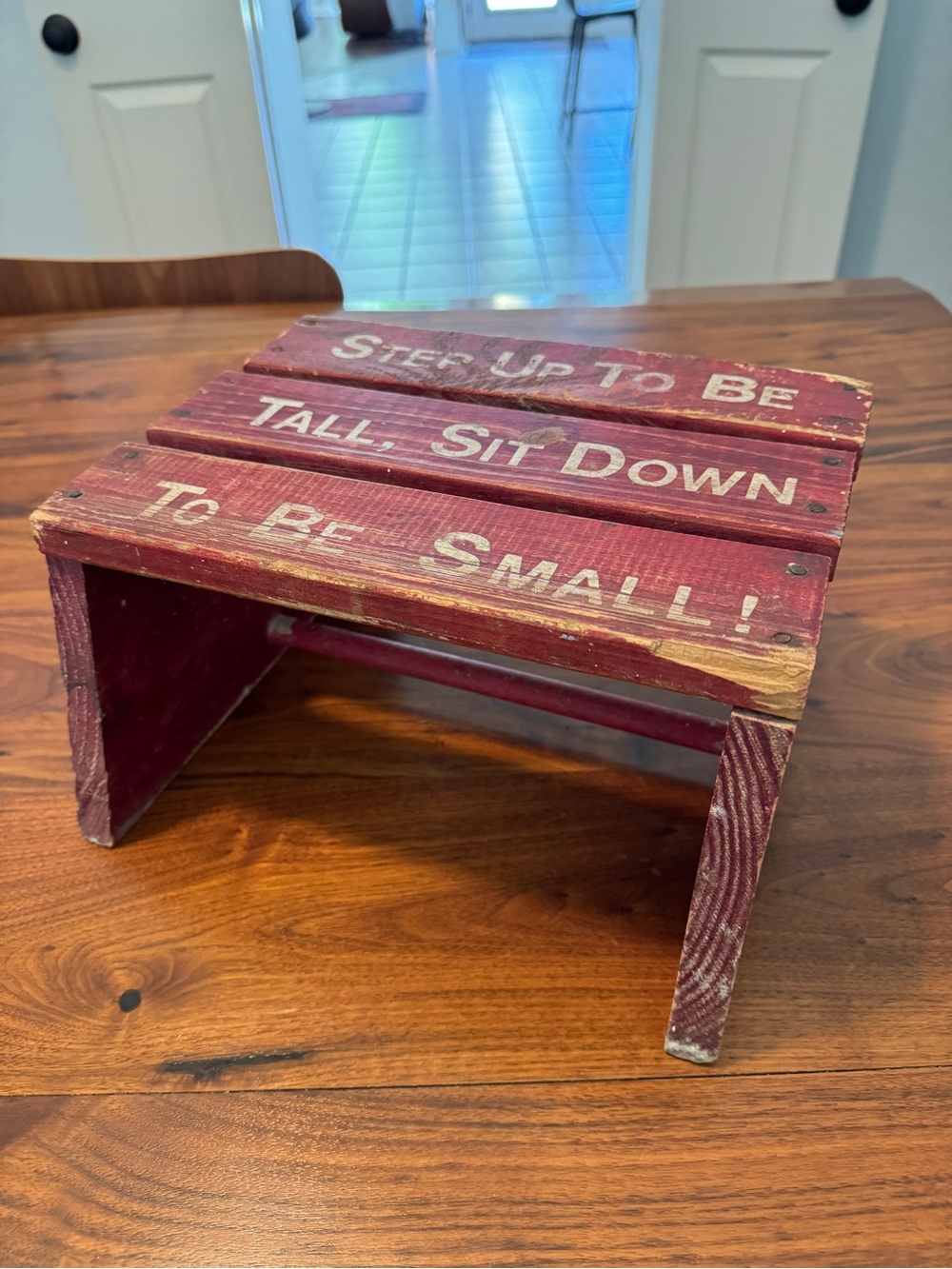 Vintage 70s 80s Kids Child's Step Stool Wood Mid Century Bathroom Kitchen Step